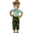 uniform infant costume includes muscle chest shirt camo pants and hat