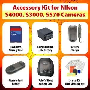  Point n Shoot Accessory KIT for Nikon S4000, S3000, S570 