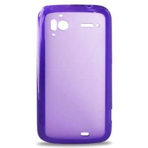  Gummy Case Protector Cover PC+TPU HTC SENSATION 4G Purple 