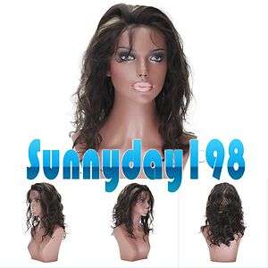   Indian Remy Body Wave Human Hair Full Lace Wigs 1b/27 Free Shipping