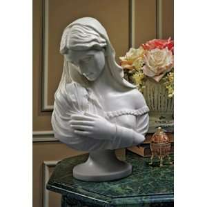  Under Veil Mother and Child Bonded Marble Resin Statue 