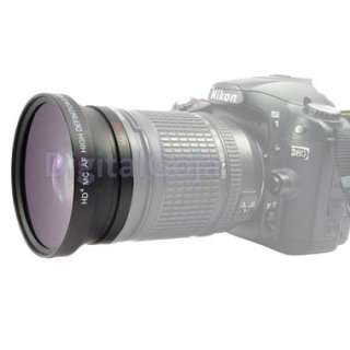 72MM 0.43X Wide + 2.2X tele + UV CPL FLD Filters for Nikon D5000 D3000 