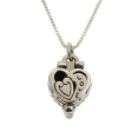 Love Heart Shaped Box Pendant in Sterling Silver