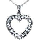 Pompeii3 Inc. .70CT Diamond Heart Pendant 14K White Gold Necklace New
