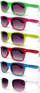 Lot of 6 Color Neon Wayfarer Sunglasses Retro KISS KCO  