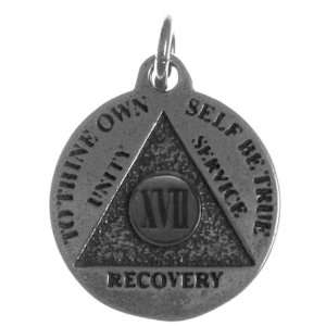  Alcoholics Anonymous Mini Medallion, 17 Year (XVII), 13/16 