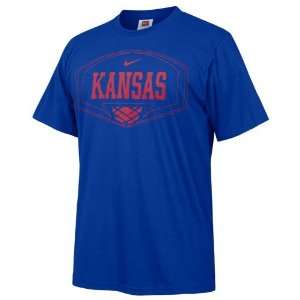 Nike Kansas Jayhawks Royal Blue Basketball Backboard T shirt:  