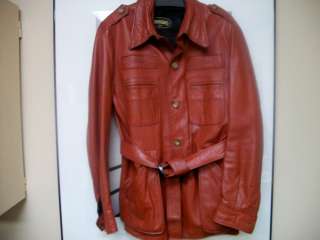 DEMIAN, LTD, Spain Mens Leather Jacket Sz 44 Rust Brown EUC  