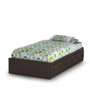  South Shore Summer Breeze Twin Mates Bed in Chocolate 