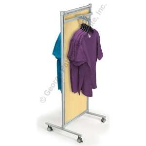  68h Retail Clothing Rack with Maple Laminate Panels, (2) Waterfall 