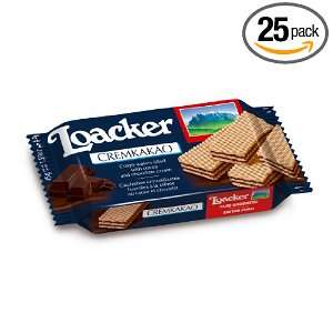 Loacker Sandwich, Chocolate, (25g), 22.5 Ounce (Pack of 25)  