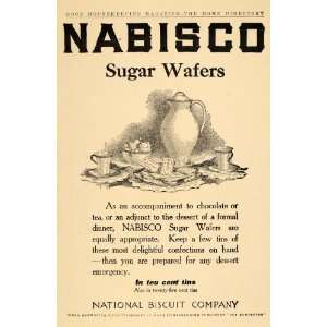  1910 Ad National Biscuit Nabisco Sugar Wafers Tea Pot 