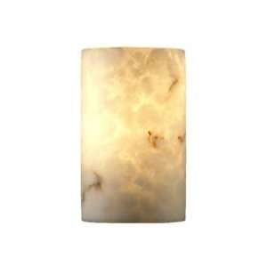 Small Cylinder Faux Alabaster Outdoor Sconce:  Home 