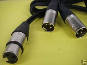 XLR Female to Two 2x XLR M Male Connector Y Cable,KJJ  