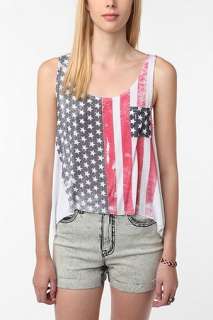 UrbanOutfitters  Sparkle & Fade American Flag Swing Tank Top