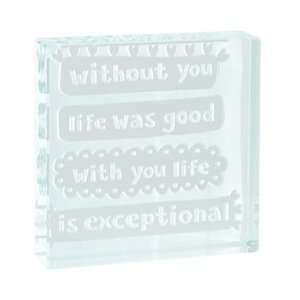  Spaceform London Medium Paperweight With You Life Is 