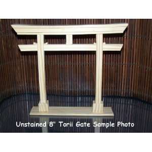   Zen Garden Hand Crafted Torii Gate Unstained: Patio, Lawn & Garden