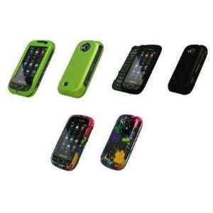   Snap on Case Covers (Neon Green, Black, Paint Splatter): Electronics