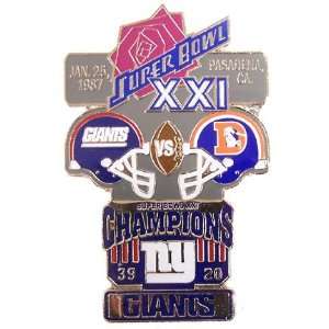  Super Bowl XXI Oversized Commemorative Pin Sports 