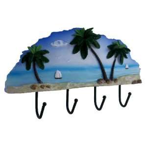  Wall hook Plaque Tropical Palm Tree wrought iron wall hook 