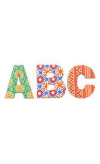 Anthropologie   Flares and Fountains Fabric Letters  