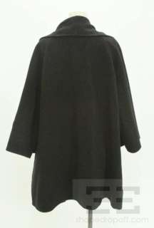 Theory Dark Gray Wool Half Sleeve Wrap Coat Size Medium  