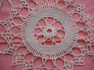 This is a very pretty hand crochet oblong doily.