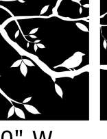 TREE BRANCH +2 BIRDS VINYL WALL DECAL STICKER ART DECOR 894708001045 