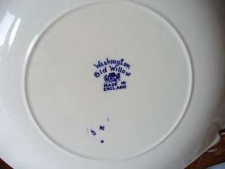   Blue & White Willow Pattern Cake Platter   Washington Pottery  