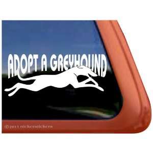  Adopt a Greyhound Rescue Dog Vinyl Window Decal Sticker 