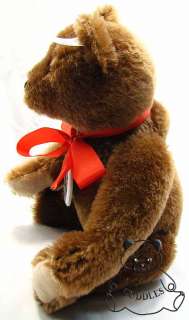 Teddy Bear 1950 Steiff Club 2001 Mohair Stuffed Animal Dark Brown 