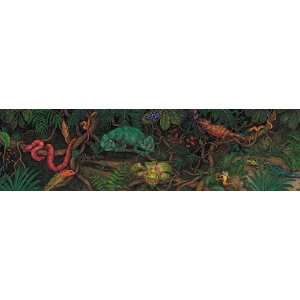  Iquanas & Lizards Mural Style Wallpaper Border by 4Walls 
