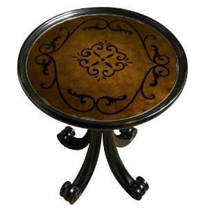  Round Glass Top Scroll Design Table: Home & Kitchen