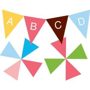   Arts Multi Color Party Flags & Alphabet Letters   1 Kit: Baby