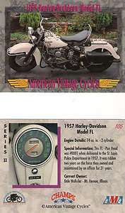 American Vintage 1957 Harley Davidson Motorcycle Model FL 74 cu. in. 2 