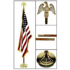    Indoor American Flag and Flagpole Kit Patio, Lawn & Garden