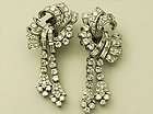 10 ct Diamond and Platinum Earrings   Art Deco Style   Antique Circa 