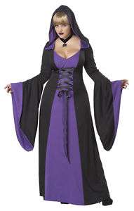 Plus Size Hooded Robe Vampire Adult Women Costume  