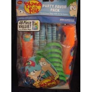  Phineas & Ferb Party Favor Pack : 48 Piece Value!: Toys 
