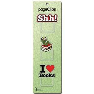  (2x6) Book Worm Page Clips Bookmarks