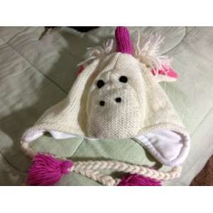   kewlwool Unicorn Animal Hat with Ear Flaps and Poms: Everything Else