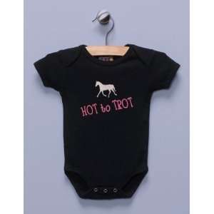 Hot to Trot Black Infant Bodysuit / One piece: Baby