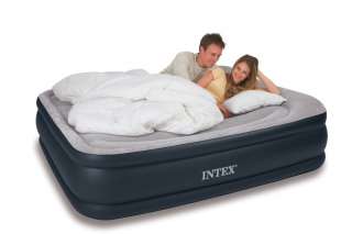 INTEX Queen Pillow Rest Raised Air Mattress Bed w/ Pump 078257677375 