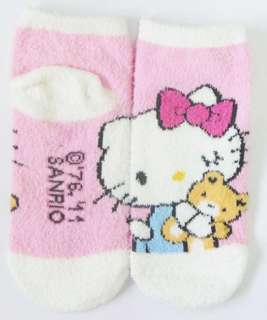   Hello Kitty womens girls winter soft warm christmas pink socks lot #1