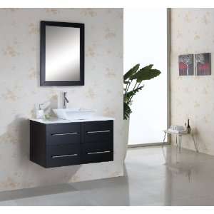   (single) 35.4 Inch Wall Mount Bathroom vanity Set