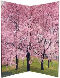 ft. Tall Double Sided Cherry Blossoms Room Divider  