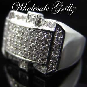 159 MENS ICED OUT HIP HOP DIAMOND SIMULATE PINKY RING  