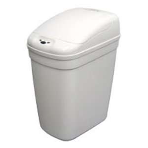   gallon infrared hands free trash can, white, plastic