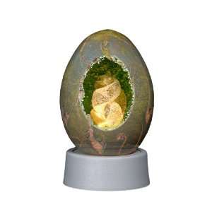 Egg Shaped Cremation Urn. Hand Blown Glass Keepsake Light 