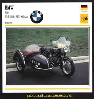 1956 BMW R60 w/ Steib S250 Sidecar 600 MOTORCYCLE CARD  